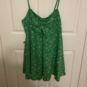 Floral green plus size dress